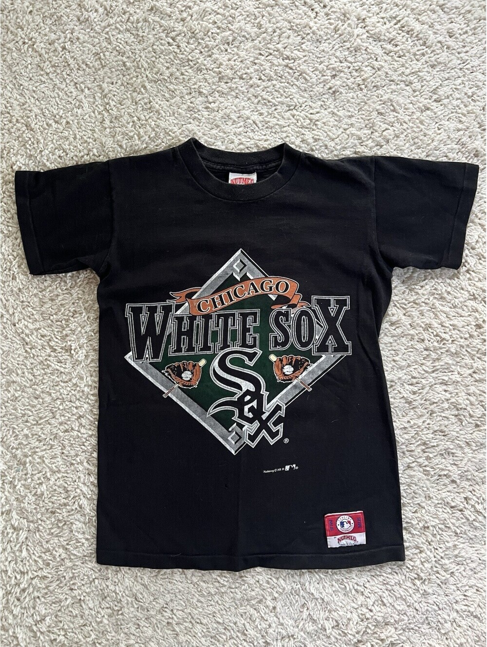 Nutmeg Mills Chicago White Sox Men's T-Shirt Vintage, Made in USA Size Medium